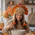 thumbnail image 5 of Thanksgiving Plush Turkey Hats Turkey Cap for Men Women Thanksgivings Night Event Dress-up Cosplay Costume Accessories, 5 of 5