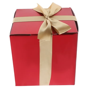 SHOWERORO Red Paper Cube present Box 1Set 7.9in Christmas Holiday Season