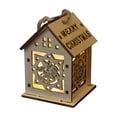 thumbnail image 1 of Casitas de Madera Brillantes para Navidad, Decoración de Árbol de Nieve, Regalos Diy | Guirnaldas de Luces Led | Adornos de Madera Natural | Interacción Entre Padres E Hijos | Funciona con Pilas | 1, 1 of 1