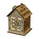 thumbnail image 1 of Conjunto de decoración navideña de casas de nieve de madera luminosas - Adornos colgantes para ventanas con iluminación LED, 1 of 1