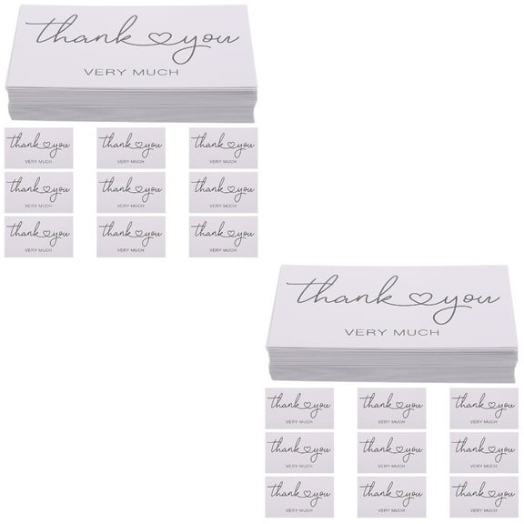 200 Pcs  Small Thank You Cards Gift Cards for Baby Shower Wedding Shops Thank You Paper Cards