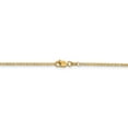 thumbnail image 3 of Real 14kt Yellow Gold 1.5mm Lightweight Flat Anchor Link Chain Anklet; 10 inch; for Adults and Teens; for Women and Men, 3 of 4