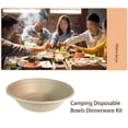 thumbnail image 4 of CSChome Party Serving Bowls Disposable Bowls Food Grade Eco-friendly Camping Dinnerware Kit, 4 of 6