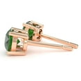 thumbnail image 2 of Lab-Created Emerald 5mm Round Stud Earrings in 14k Rose Gold, 2 of 4