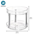 thumbnail image 3 of iDesign 9-Inch Plastic 2-Tier Lazy Susan Turntable - Ideal for Organizing Kitchen, Bathroom, or Home Office, 3 of 7