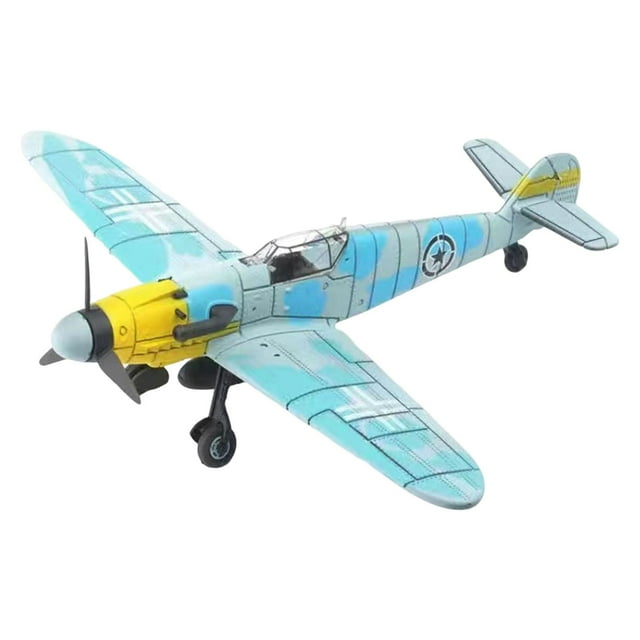 lionlar Modèle d'Avion Ornements de Collection Cadeaux Assembler Modèle de Chasseur d'Avion Bleu