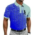 thumbnail image 1 of Chemise à Manches Courtes pour Hommes, Design Imprimé Géométrique avec Col Boutonné, Polyester Doux pour Usage Décontracté et Quotidien, 1 of 5