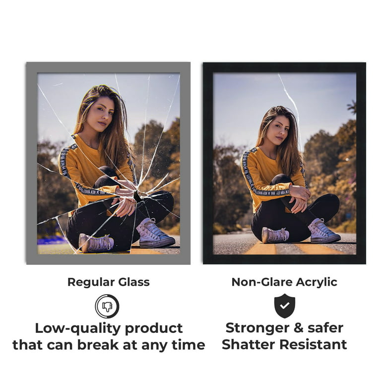 Non-glare glass for picture frames, anti reflective glass