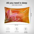thumbnail image 6 of Easygdp Orange Flower Psychedelic Pillowcase 20×30 inches, Throw Pillowcase with Invisible Zipper for Bedroom, Sofa, Office, 6 of 8
