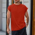 thumbnail image 2 of Blekii Men's Muscle Tank Top Workout Gym Athletic T Shirt Casual Cap Sleeve Summer Top Red L, 2 of 10