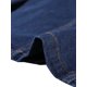 thumbnail image 5 of Chaqueta de mezclilla para mujer Chaquetas de mezclilla cortas con botones sin cuello Azul oscuro L, 5 of 6