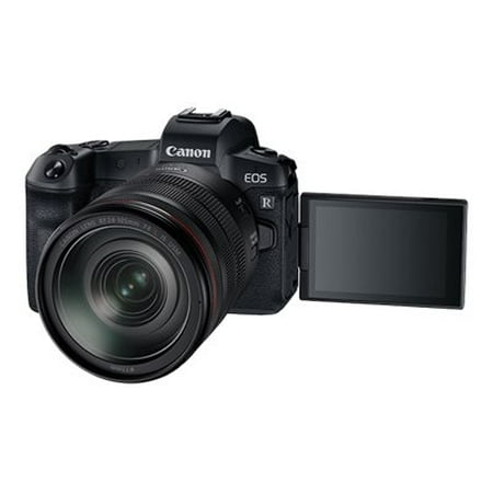 Canon - EOS R Mirrorless 4K Video Camera with RF 24-105mm f/4-7.1 IS STM Lens - Black