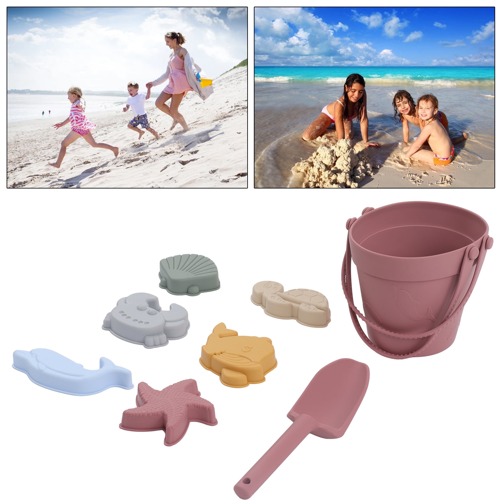 Jouet de plage en silicone pour beacutebeacute bac agrave sable souple