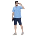 thumbnail image 6 of LA LEELA Men's Summer Beaches Button Down Tops Vacation Cruise Hawaiian Shirt For Men Stylish Party Short Sleeve Shirts XXL Flamingo, Blue, 6 of 6