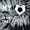 thumbnail image 2 of Wild Bobby, My Heart Is On That Soccer Field, Sports, Unisex Graphic Hoodie Sweatshirt, Spiral Black, XX-Large, 2 of 4