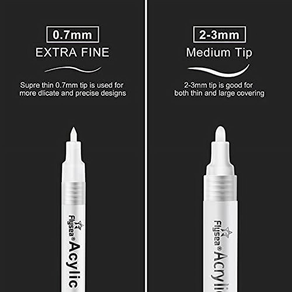  Mr. Pen- White Paint Pen, 6 Pack, Water-Based, Acrylic