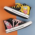thumbnail image 1 of 2025 Otoño Nuevo Bob Esponja Pantalones Cuadrados Zapatos de Pato Mandarín Nicho de Modificación Explosiva Zapatos de Lona Altos Originales Zapatillas de Deporte de Pareja de Estudiantes, 1 of 5