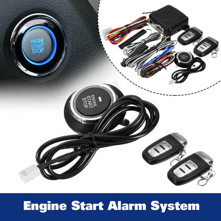 Smart Car Q6C Alarm System Push Button enginestartpushbutton & Remote Start Engine Auto Lock &