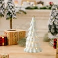 thumbnail image 6 of WMGHA Ceramic Christmas Trees, Pre-Lit Hand-Painted Tabletop Holiday Decoration - Miniature Christmas Small Scene Decoration Props for Holiday Display, 6 of 9