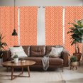 thumbnail image 2 of Ambesonne Geometric Window Curtains, Japanese Flowers, Each 28" W x 63" L, Vermilion Cream, 2 of 5