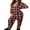 Grid, variant on Gureui Women Fleece One Piece Jumpsuit Pajamas Long Sleeve Hooded Zipper Onesie Romper Holiday Sleepwear Loungewear