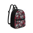 thumbnail image 2 of Eheartsgir Sugar Skull Rose Pattern Small Backpack with Adjustable Strap Lightweight Mini Backpack for Gym, Polyester Travel Daypack for Walking, 2 of 8