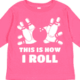 thumbnail image 4 of Inktastic How I Roll Bowling Boys or Girls Long Sleeve Toddler T-Shirt, 4 of 5