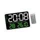 thumbnail image 2 of Reloj de pared multifuncional, despertador, temporizador, horario, fecha, semana, brillo automático. Luz verde, 2 of 9
