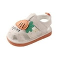 thumbnail image 5 of Odeerbi Babies First Walkers Summer Baby Girls Boys Cute With Voice Carrot Print Soft Bottom Toddler Sandals, 5 of 6