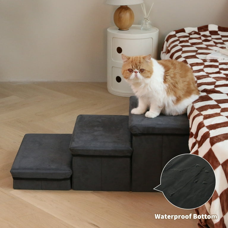 3 Step Doggy Doggie Indoor Pet Stairs Ramp for High Beds Couches Sturdy Pet Ladder for Small Animals Walmart