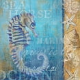 thumbnail image 2 of Art Licensing Studio 26x26 Gold Ornate Wood Framed with Double Matting Museum Art Print Titled - Sea Horse and Sea, 2 of 4