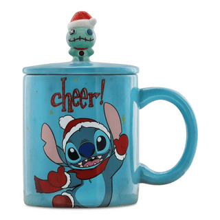 Mug in relief Stitch DISNEYLAND PARIS Lilo and Stitch blue cup cer