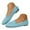 A Sky Blue, variant on Wide Width Ballet Flats Shoes for Women Lightweight Foldable Knit Flats Comfortable Dressy Casual Work Loafers Silver Size 8