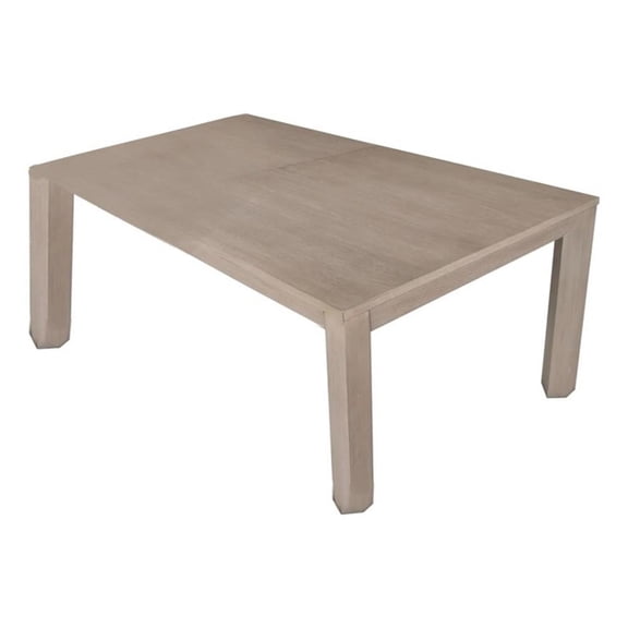 Kizie Dining Table- 94-118 Inch Extendable Top- Tawny Brown Rubberwood