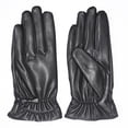 thumbnail image 2 of Leather Men's 'White Flames' Leather Cruising Gloves with Gel Palm, 2 of 7