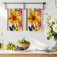 thumbnail image 3 of Spring Daisy Kitchen Towels Set of 2, Brown Modern Abstract Art Dots Floral Absorbent Dish Towels for Kitchen, Microfiber Hand Towel, Quick Drying Tea Towel for Cleaning Decorative Dishcloths, 3 of 7
