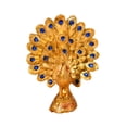 thumbnail image 2 of Estatua de pavo real coleccionable, figura creativa de animal realista para jardín o boda. Cola extendida dorada, 2 of 9