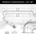 thumbnail image 3 of MERIVILLE 1" Double Wraparound Curtain Rod Set, Adjustable 28–48 Inches, Blackout Design, Satin Nickel, 3 of 11