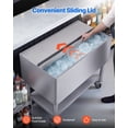 thumbnail image 6 of VEVOR Commercial Ice Bin, 100.7 Qt Max Capacity, 36 x 19 x 35 Inch Stainless Steel Ice Chest with Sliding Lid and Bottle Holders, Cooler Cart Cocktail Unit for Bar Restaurant Pub, NSF Certified, 6 of 9