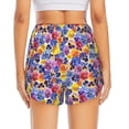 thumbnail image 4 of Fotbe The Garden Tricolor Pansy Flower Womens High Waist Running Shorts Athletic Workout Quick Dry Shorts for Women with Pockets Gym Yoga Summer Shorts-XX-Large, 4 of 9
