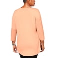 thumbnail image 2 of Women's T-SHIRT Scoop Neck Bamboo Top Casual Soft Loose Fit 1X 2X 3X, 2 of 2
