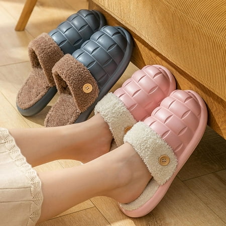

Gubotare Isotoner Slippers Women Womens Slipper Memory Foam Fluffy Soft Warm Slip On House Slippers Anti-Skid Cozy Plush for Indoor Outdoor Gray 10.5