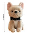 thumbnail image 3 of Home Decor Plush​​ French Bulldog Plush Toy Realistic Stuffed Animal 9-inch Soft Fluffy Puppy with Bowtie Collectible Home Decor Gift Dog Breed Replica​​, 3 of 7