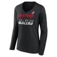 thumbnail image 2 of Women's Black San Antonio Spurs Tumble V-Neck Long Sleeve T-Shirt, 2 of 3