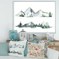 thumbnail image 2 of Designart 'Trees With Winter Dark Blue Mountain Landscape II' Modern Framed Canvas Wall Art Print, 2 of 5