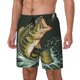 thumbnail image 1 of Balery Largemouth Bass jumps out of water Bañador para hombre, shorts de playa de secado rápido con entrepierna y forro de compresión-Medium, 1 of 6