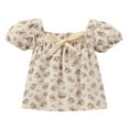 thumbnail image 1 of Robe Justaucorps pour Bébé Fille Imprimé Floral Manches Courtes Robe d'Été Vêtements Décontractés, 1 of 8