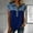 Blue, variant on Denim Shirts for Women Button Up V Neck Lapel Collar Casual Short Sleeve Fashion Patchwork Western Blouses 2026
