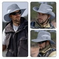 thumbnail image 1 of Sombrero con visera de protección solar para hombre y mujer | Gorra de pesca de senderismo de poliéster transpirable | Protección solar plegable de ala ancha | Ajustable 21.65-23.62" | Gorra ligera, 1 of 7