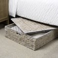 thumbnail image 2 of happimess BSK2015D-SET2 Holden 30" Classic Costal Hand-Woven Hyacinth Wicker Under Bed Storage Basket with Lid, White Wash (Set of 2), 2 of 5